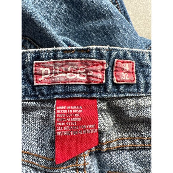 Plugg Jeans Size 34x32 Denim Mid Rise Cotton Classic Fit Medium Wash Denim Retro - Picture 5 of 11